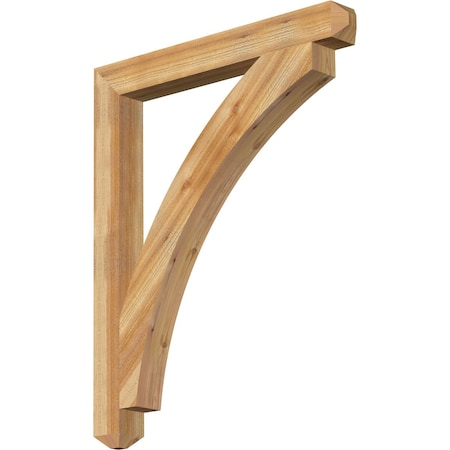 Ekena Millwork Thorton Craftsman Rough Sawn Bracket, Western Red Cedar, 4"W x 36"D x 44"H BKT04X36X44THR04RWR